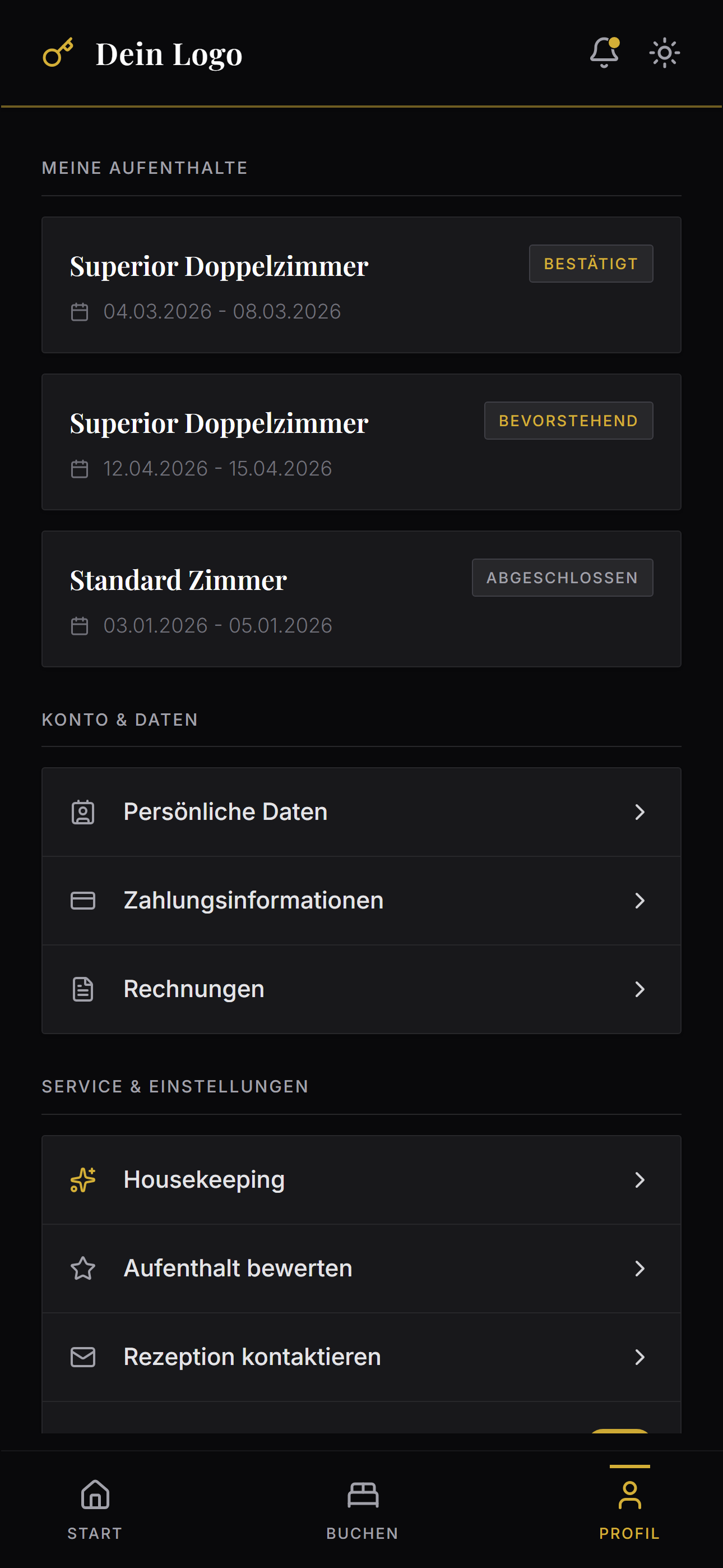 Dark Mode Screen