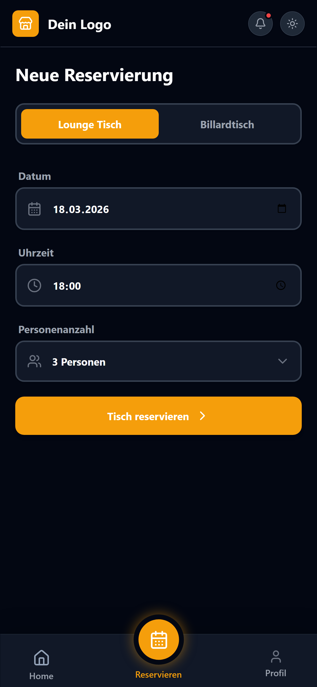 Dark Mode Screen