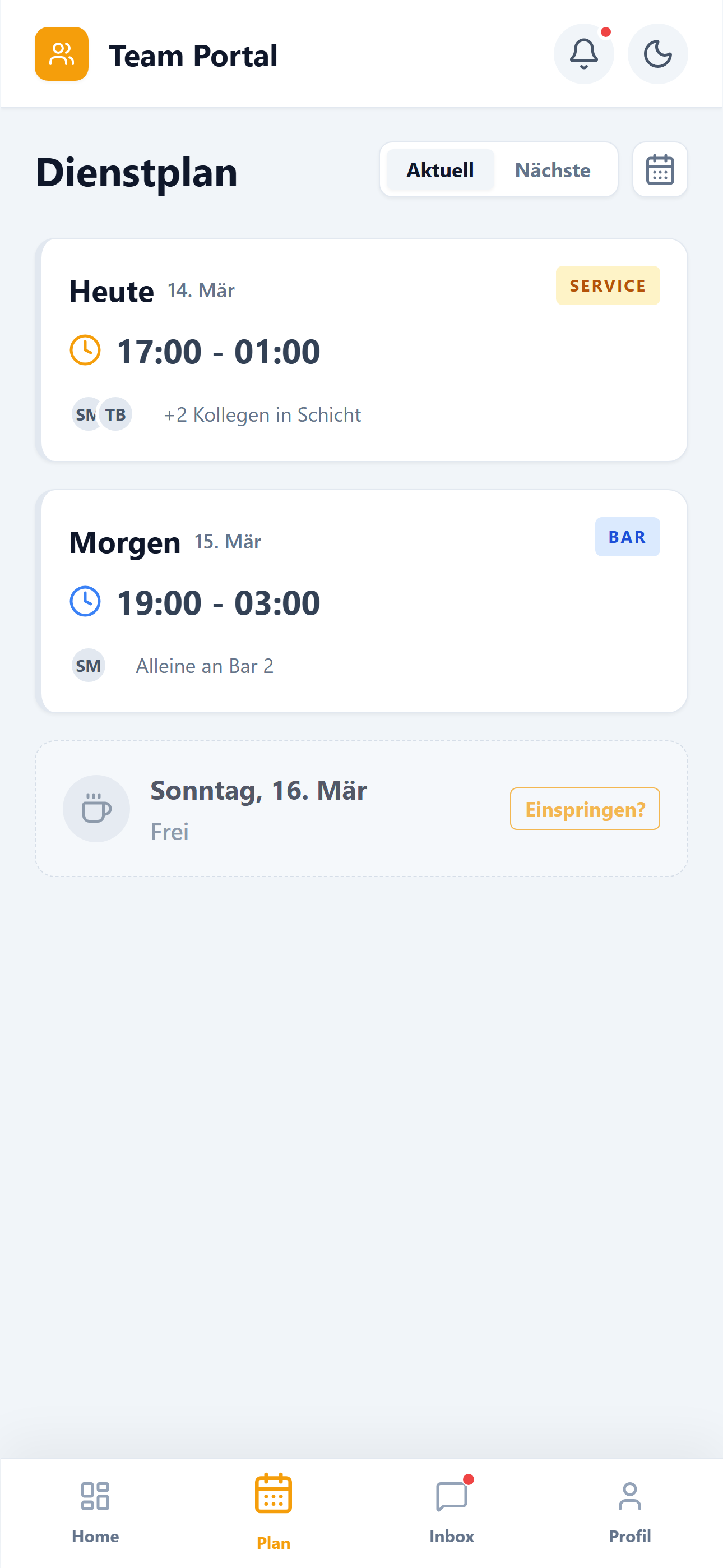 Light Mode Screen