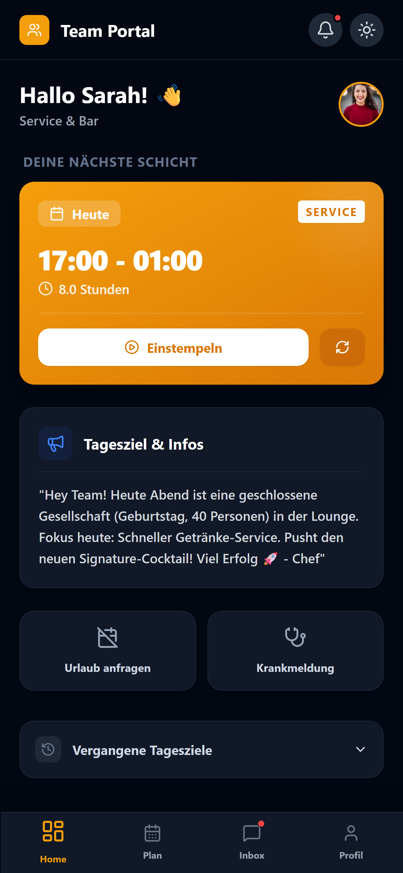 Dark Mode Screen