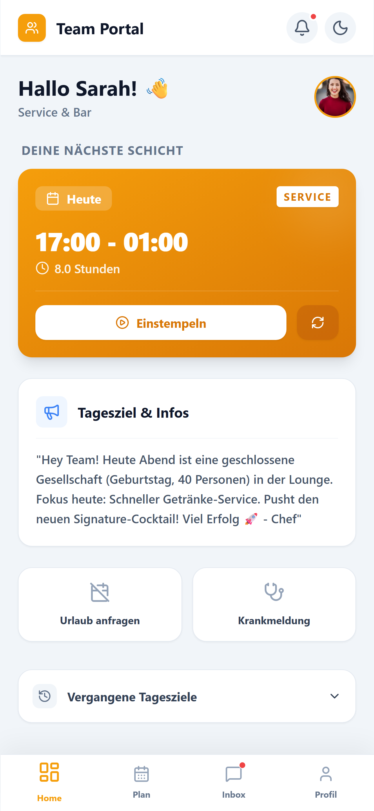 Light Mode Screen